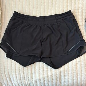 Black Lululemon Hotty Hot Shorts